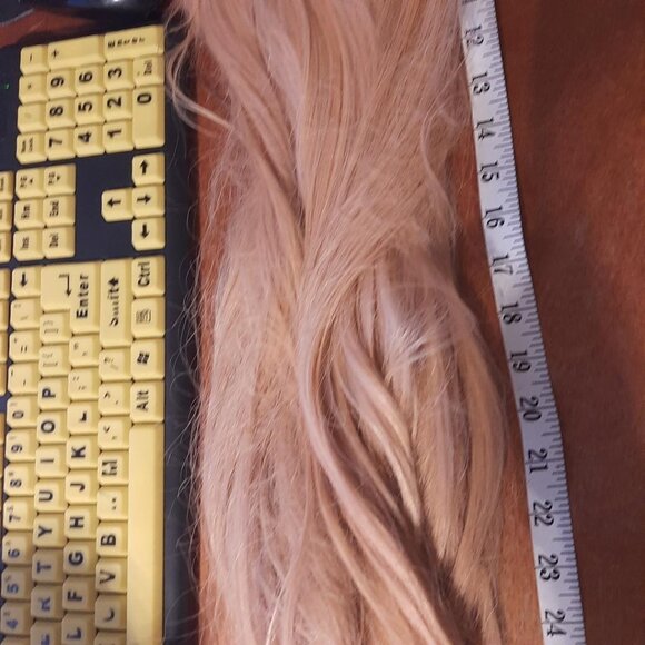NEW ! Women 37 Inch Long Wig Straight Light Blonde main image 4